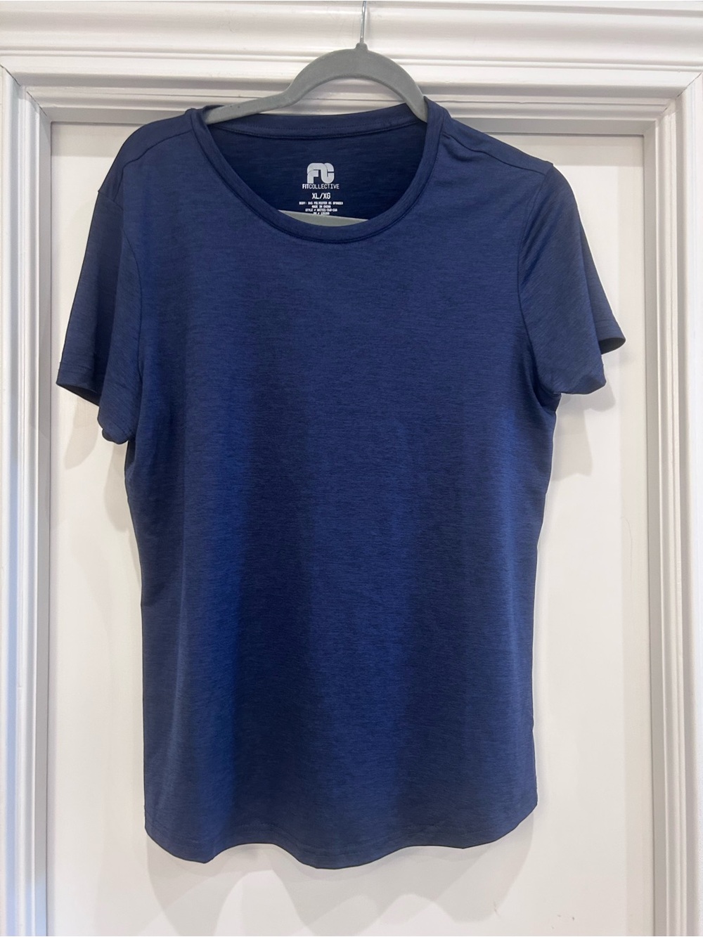 Ladies Navy Short-Sleeve Crewneck Tee - Athletic Fit